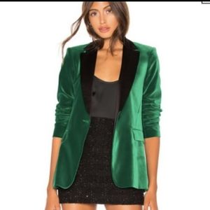Alice and Olivia Macey Velvet Blazer